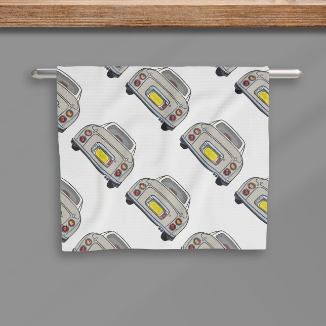 Figaro Figaro Car Topaz Mist Kitchen Towel Kökshandduk (Fun topaz mist figaro car pattern kitchen towel just for you)