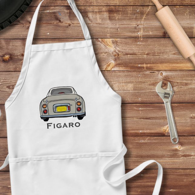 Figaro Figaro Car Topaz Mist Namn Apron Förkläde (A topaz mist figaro apron perfect for the kitchen or garage. Add your name!)
