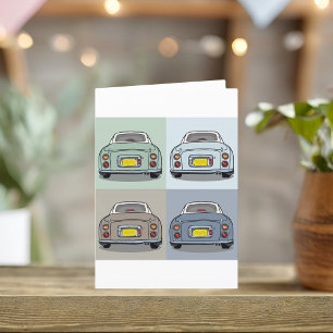 Figaro Figaro Cars Blank Greeting Card Kort