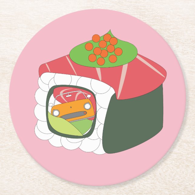 Figaro kustfartyg underlägg papper rund (Framsidan)