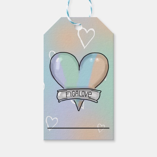 Figaro lover gift label presentetikett (Framsidan)