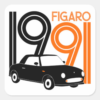 Figaro Stickers Fyrkantigt Klistermärke
