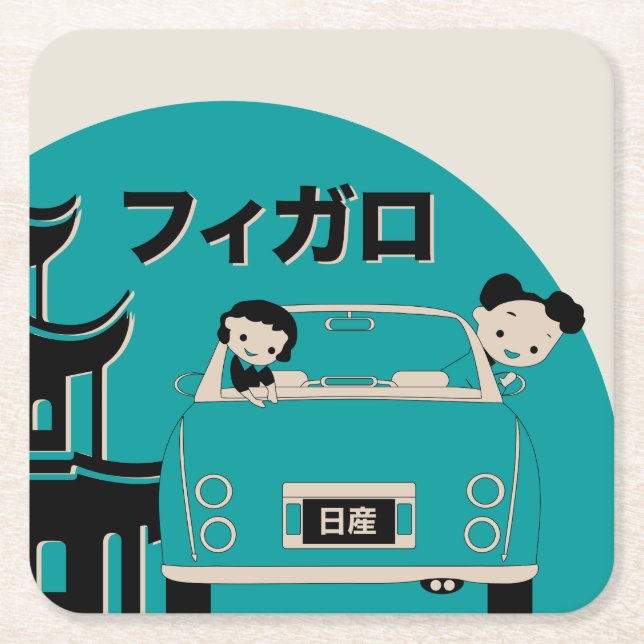 Figaro underlägg papper kvadrat (Framsidan)