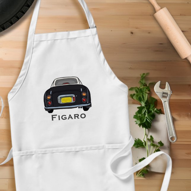 Figaron Namn Black Figaro Car Garage Apron Förkläde (A black figaro apron perfect for the kitchen or garage. Add your name!)