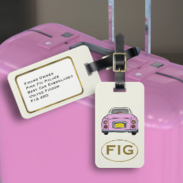 Figarsättning Monogram Rosa Figaro Car Luggage Tag Bagagebricka
