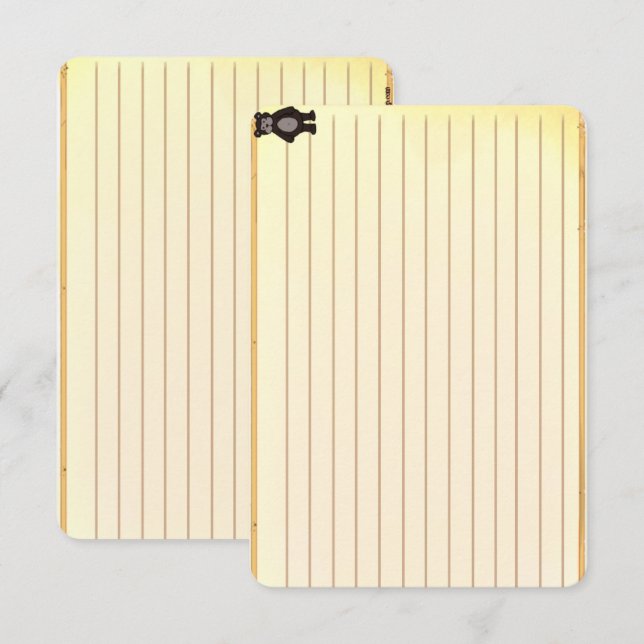 Figdewdrop Bear recipe notecards (Fram/baksida)