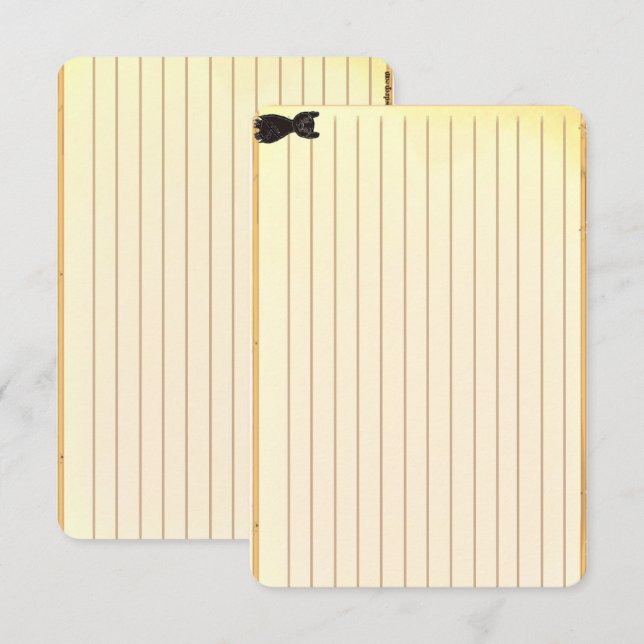 Figdewdrop Blinky the Bat recipe notecards (Fram/baksida)