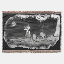 figdewdrop Fig & Blinky Graveyard Throw Blanket Filt