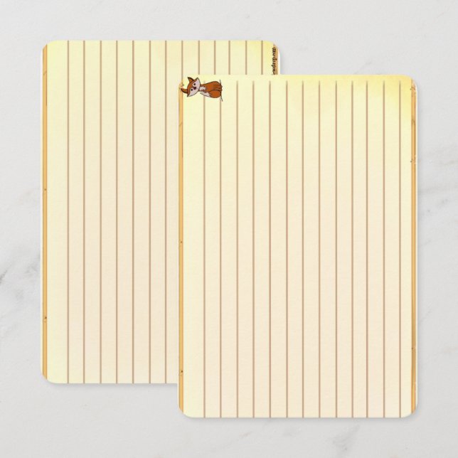 Figdewdrop Fig the fox recipe notecards (Fram/baksida)