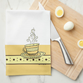 Figdewdrop Relax Cup Gold Acorn Kitchen Towel Kökshandduk