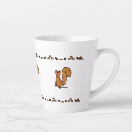 figdewdrop Squirrel Acorn & Leaves Small Latte Cup