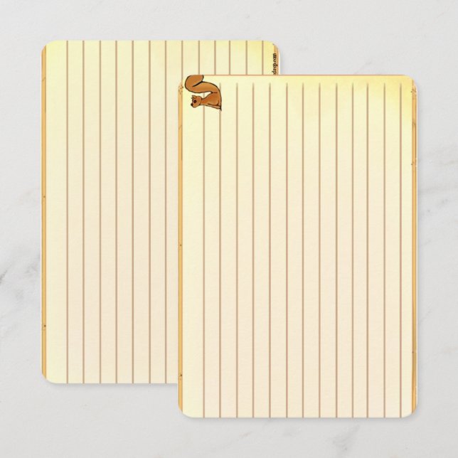 Figdewdrop Squirrel recipe notecards (Fram/baksida)