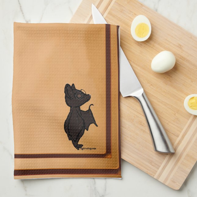 figdewdrops Blinky the Bat kitchen towel Kökshandduk (Vikt i Fjärdedel)