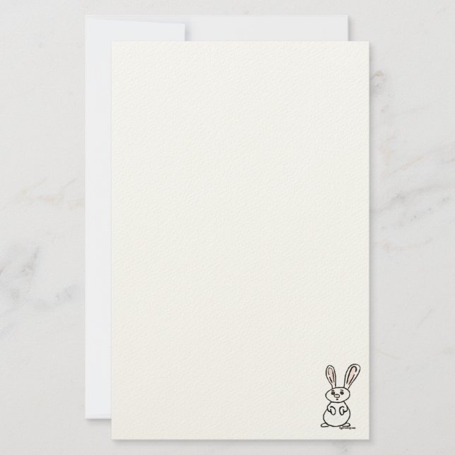 figdewdrops Bunny Stationery Brevpapper (Framsida)