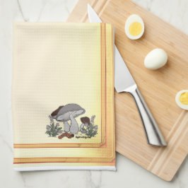 figdewdrops caterpillar mushrm gold kitchen towel kökshandduk
