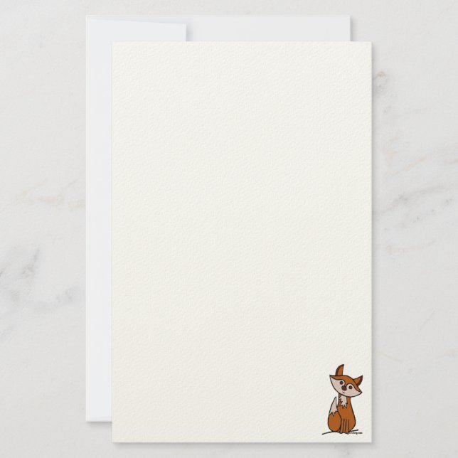 figdewdrops Fig the fox stationary Brevpapper (Framsida)