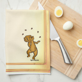 figdewdrops Juggling Squirrel kitchen towel Kökshandduk