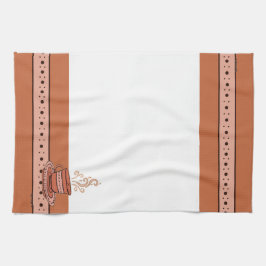 figdewdrops Orange Relax Cup kitchen towel Kökshandduk