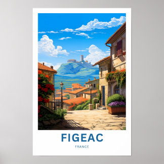 Figeac Frankrike Travel Skriv ut Poster