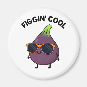 Figgin Coola Funny Fig Food Pun Magnet