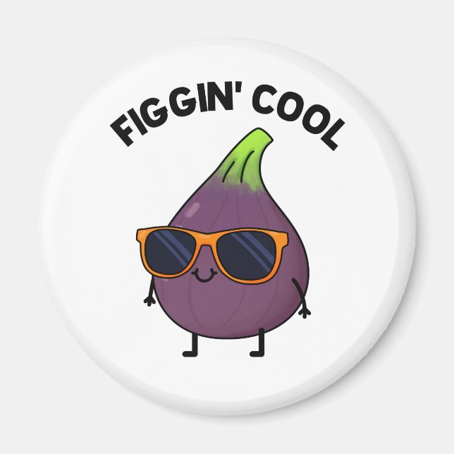 Figgin Coola Funny Fig Food Pun Magnet (Framsidan)
