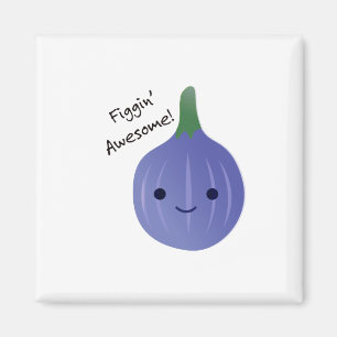 Figgin Fantastisk Cute Kawaii Fig Magnet