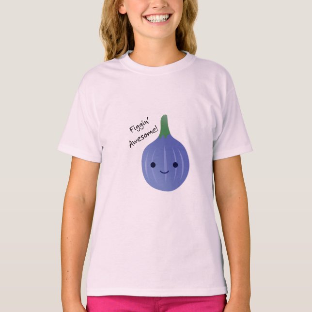 Figgin Fantastisk Cute Kawaii Fig T Shirt (Framsida)