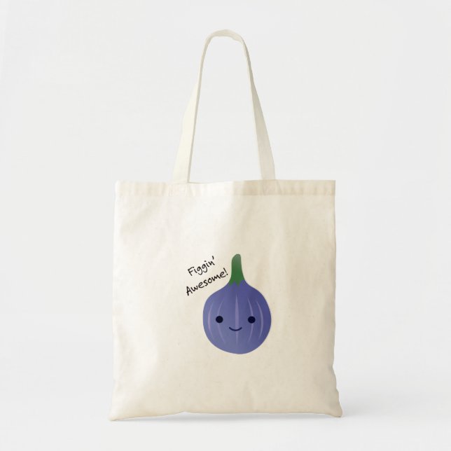 Figgin Fantastisk Cute Kawaii Fig Tygkasse (Framsidan)