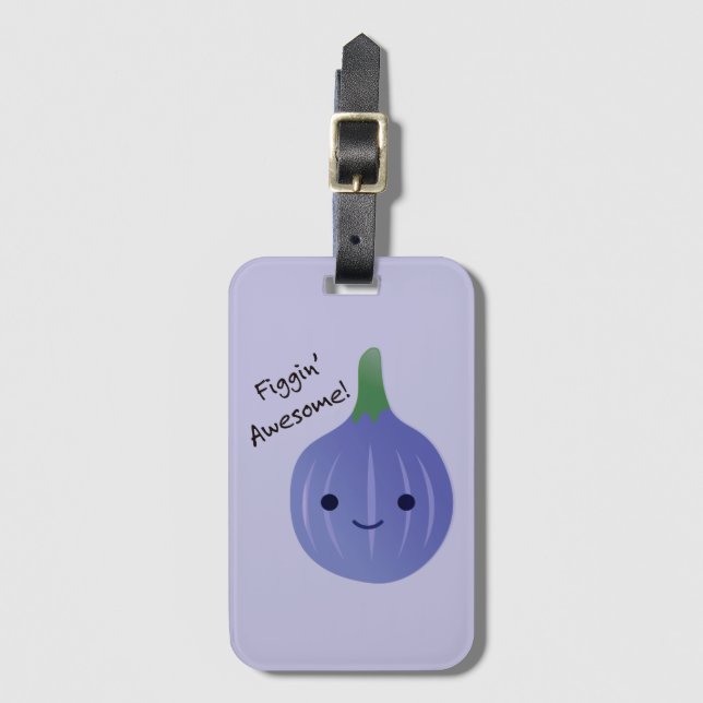 Figgin Fantastisk Fig Pun Bagagebricka (Framsida vertikal)