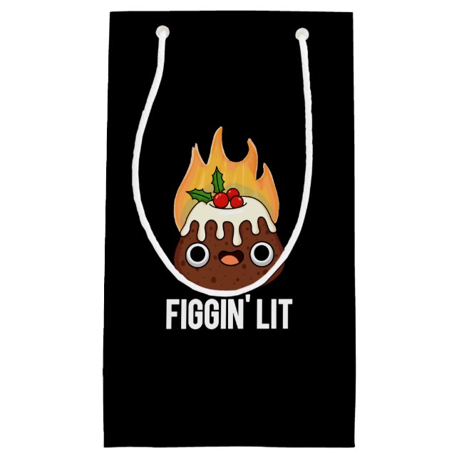 Figgin Lit Funny Figgy Pudding Pun Mörk BG (Framsidan)