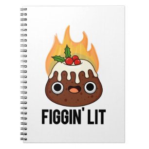 Figgin Lit Rolig Figgy Pudding Puns Anteckningsbok