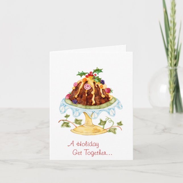 Figgy pudding helgkort (Framsida)