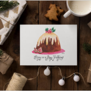 Figgy Pudding Recipe Cute Hand Drawn Kort