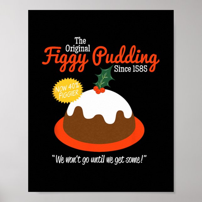 Figgy Pudding Retro T jul Poster (Framsidan)