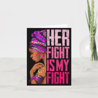 Fight är Fight Svarta Kvinnor Bröstcancer Medveten Kort