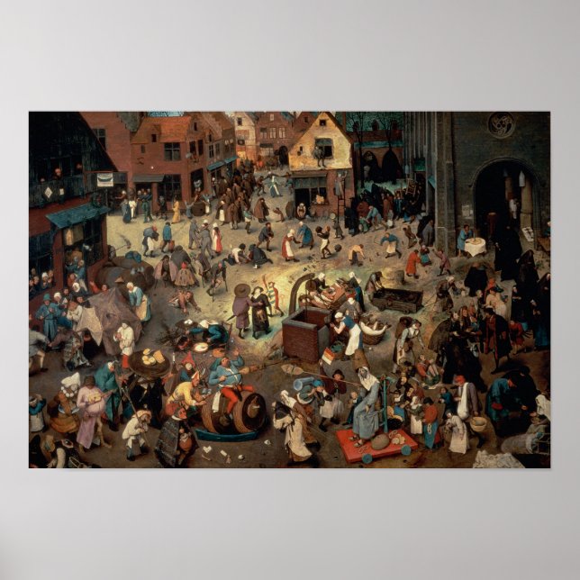 Fight between Carnival and Lent, 1559 Poster (Framsidan)