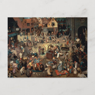 Fight between Carnival and Lent, 1559 Vykort
