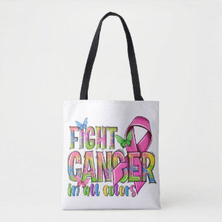 Fight Cancer Tote Bag Tygkasse