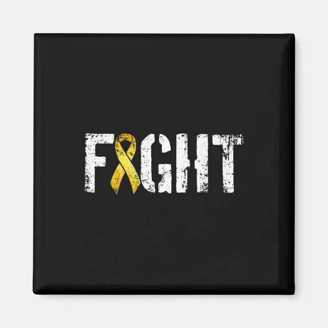 Fight Childhood Cancer Military Style Awareness Ri Magnet (Framsidan)