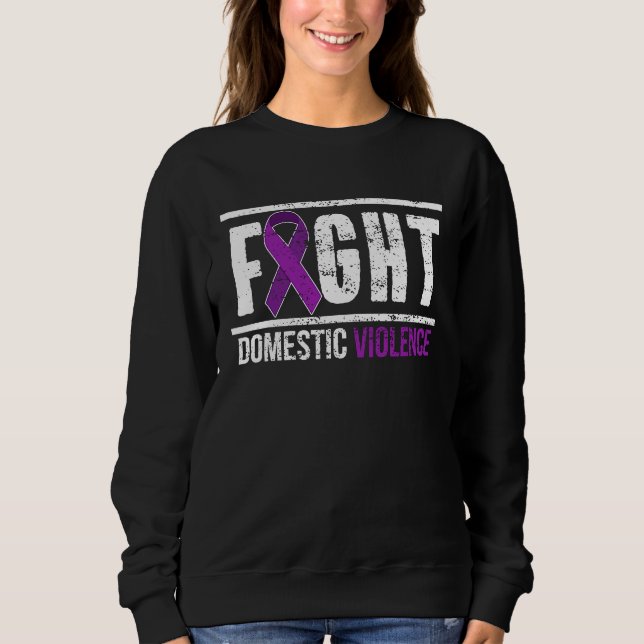 Fight Domestic Violence Awareness Survivor T Shirt (Framsida)