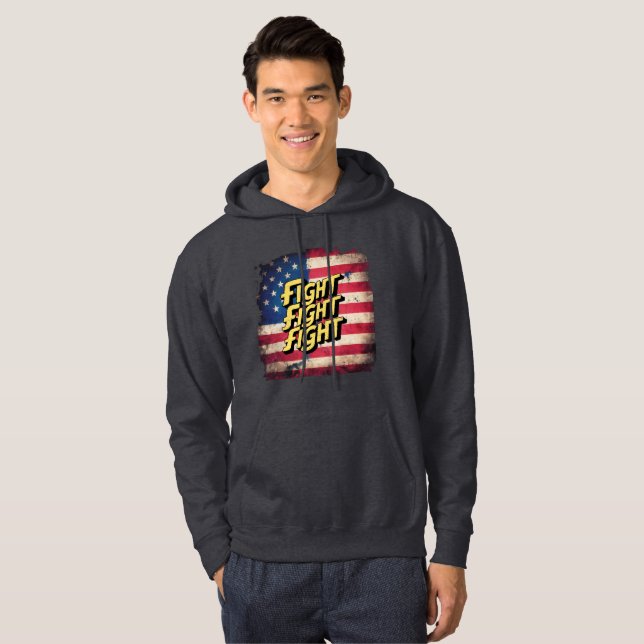 Fight Fight Fight - élection Donal Trump Hoodie (Hel framsida)