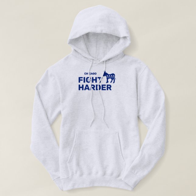 Fight Harder™-huva (Anpassa den!) Hoodie (Design framsida)