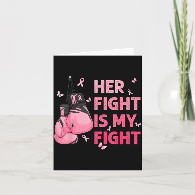 Fight Is Fight Bröstcancer Medvetenhet Suprt Squad Kort (Framsida)