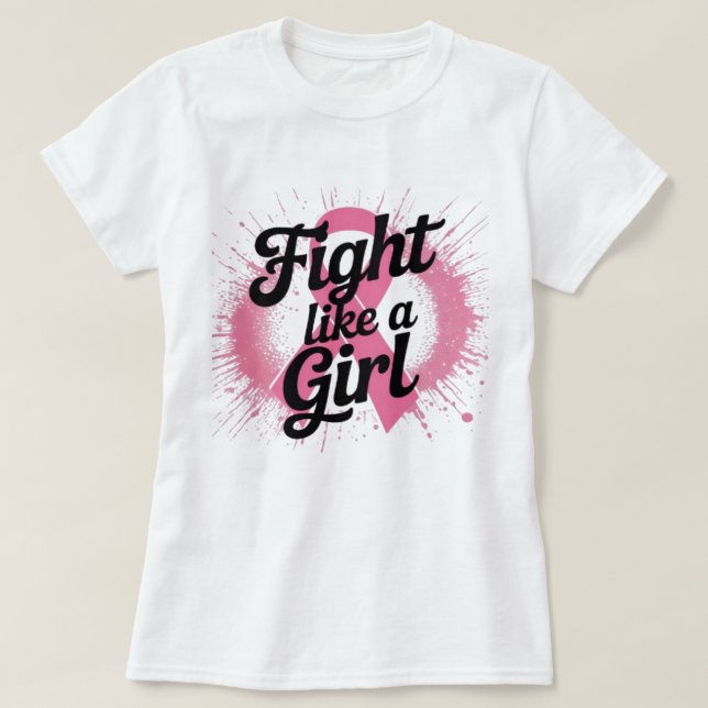 Fight Like a Girl | Breast Cancer Awareness Design T Shirt (Design framsida)