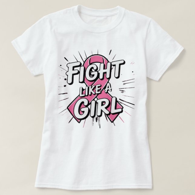 Fight Like a Girl | Breast Cancer Awareness Design T Shirt (Design framsida)