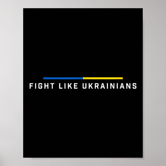 Fight Like Ukrainian Ukraine Flag Support 2  Poster (Framsidan)