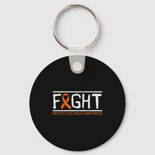 Fight Ms Fighter Warrior Multipel Skleros Medveten Nyckelring (Framsida)