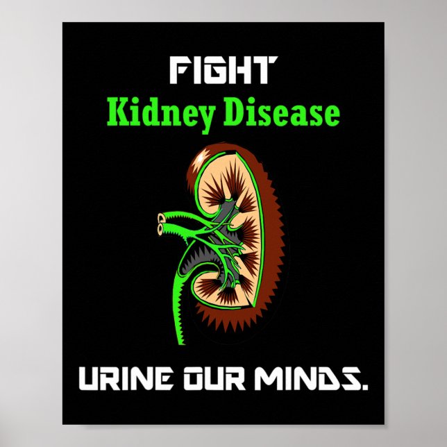 Fight njursjukdom Medveten Warrior Kul njure  Poster (Framsidan)