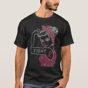 Fight Rosie Rhinestone Breast Cancer A T Shirt