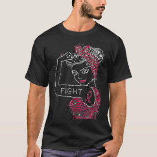 Fight Rosie Rhinestone Breast Cancer A T Shirt